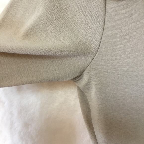 Bebe Beige Long Sleeve V-Neck Top - Picture 3 of 13